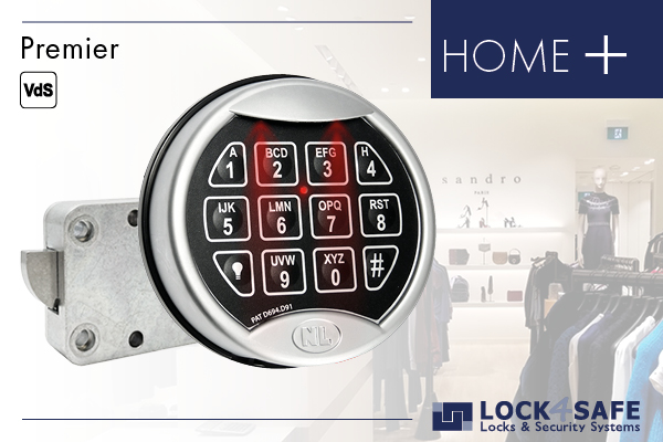 Premier-Tastatur Metall mit Swingbolt-Schloss HOME Plus