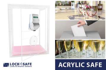 Acrylic glass safe - without safe lock and contents