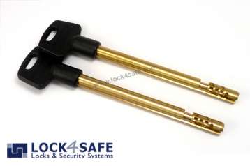 Schlüssel-Paar 75 mm für umstellbares Schlüsselschloss 