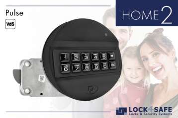 Pulse-Tastatur Schwarz mit Swingbolt-Schloss HOME 2