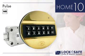 Pulse-Tastatur Metall Gold mit Motorschloss HOME 10