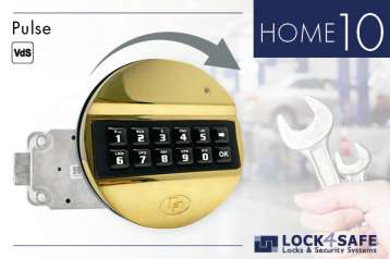 Pulse-Tastatur Metall Gold mit Straightbolt-Schloss HOME 10