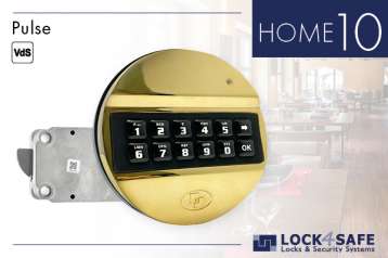Pulse-Tastatur Metall Gold mit Swingbolt-Schloss HOME 10